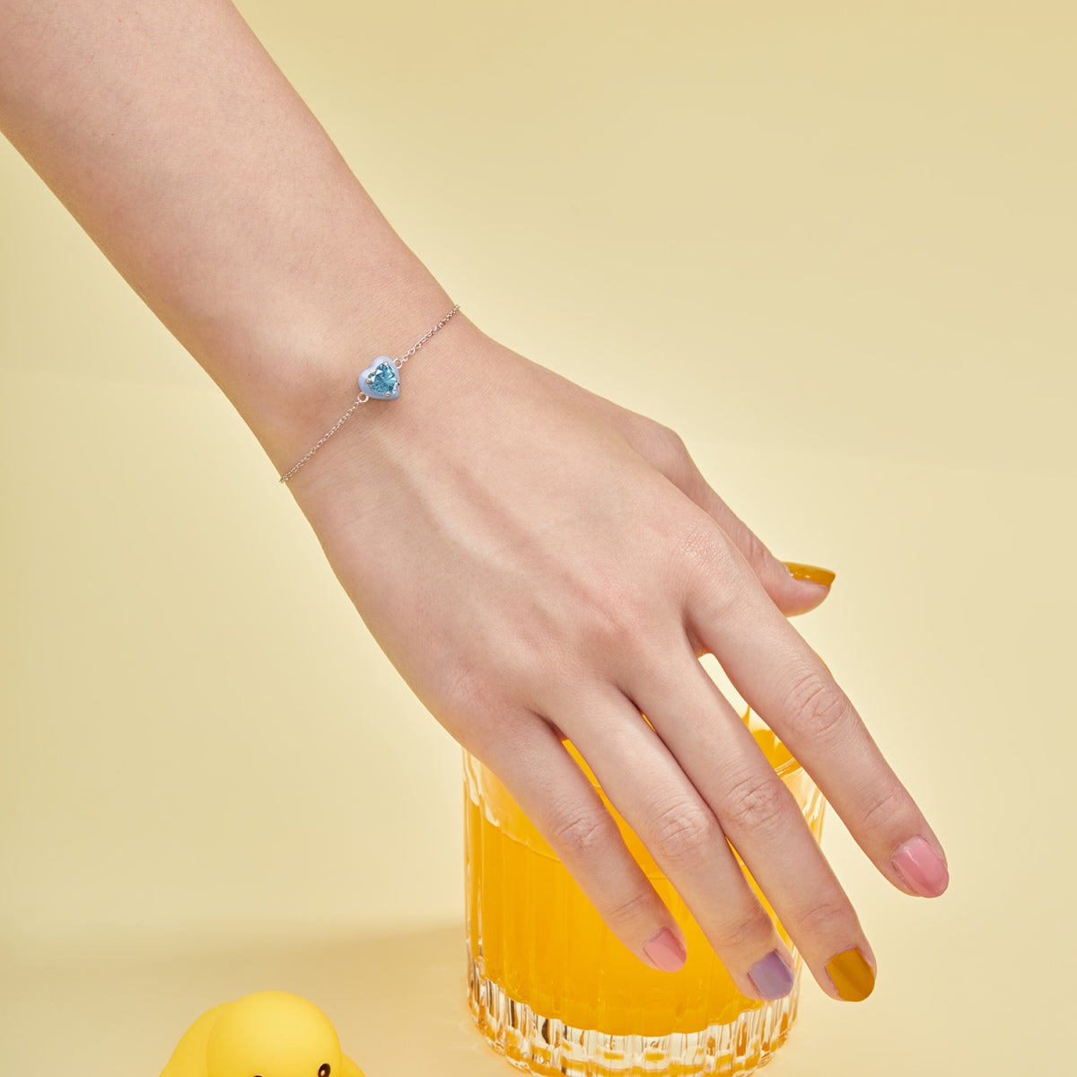 [Am jewelry]Sparkling Romantic Heart Shape Lover Bracelet