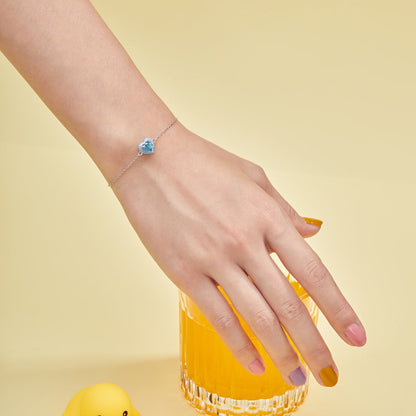[Am jewelry]Sparkling Romantic Heart Shape Lover Bracelet