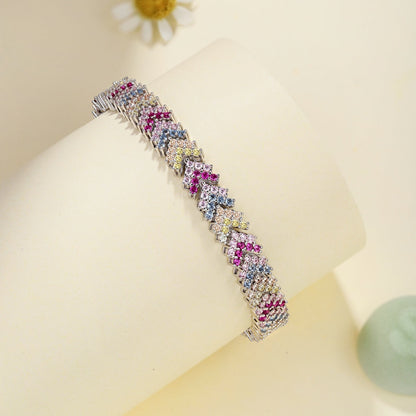 [Am jewelry]Ornate Sparkling Round Cut Party Bracelet