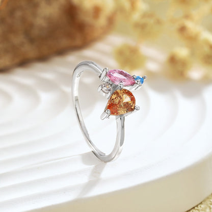 [Am jewelry]Radiant Colorful Multi Cut Daily Ring