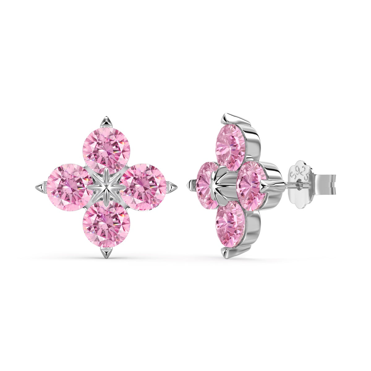 [Am jewelry]Four-Leaf Clover Eight-Pointed Star Earrings