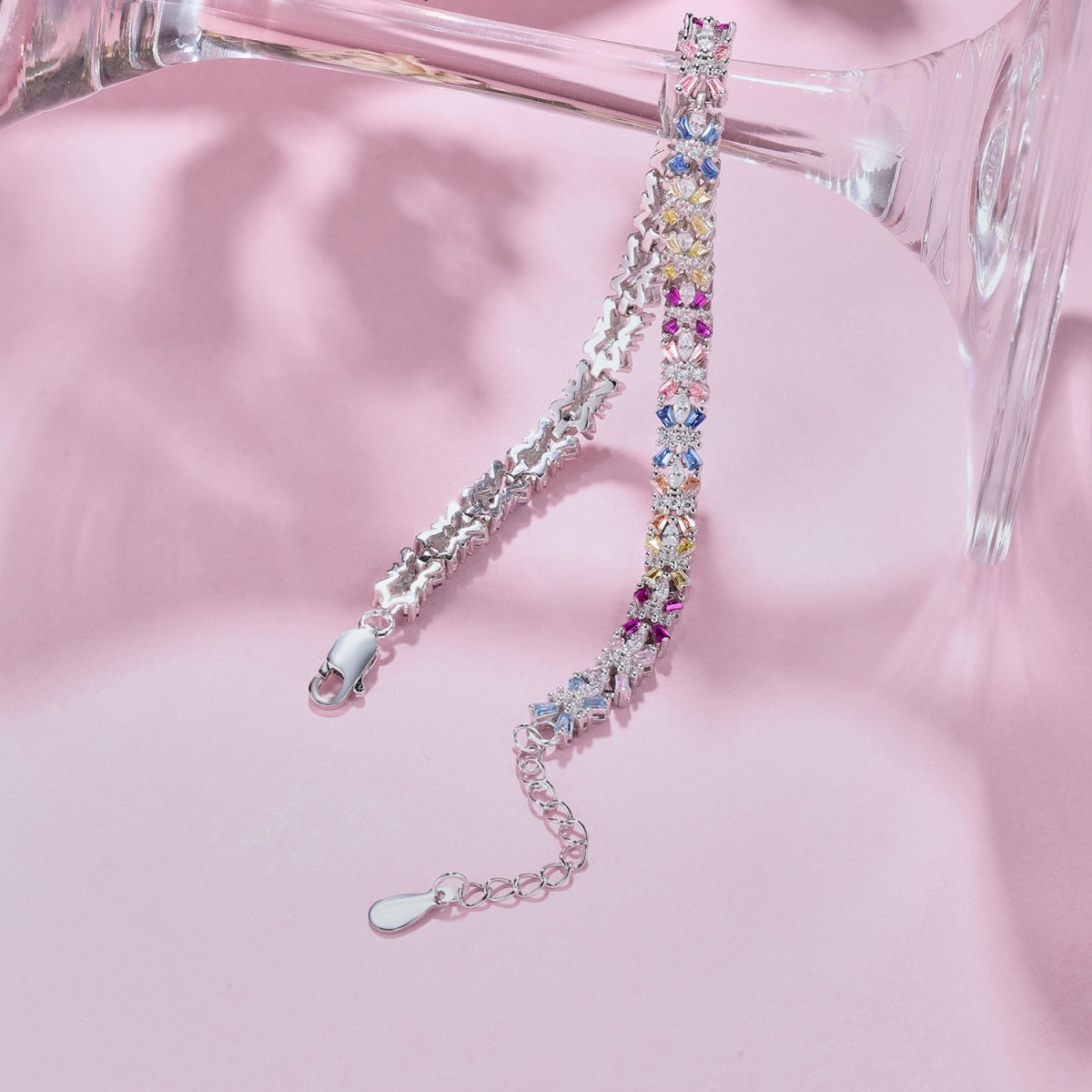 [Am jewelry]Radiant Colorful Emerald Cut Party Bracelet