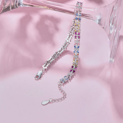 [Am jewelry]Radiant Colorful Emerald Cut Party Bracelet