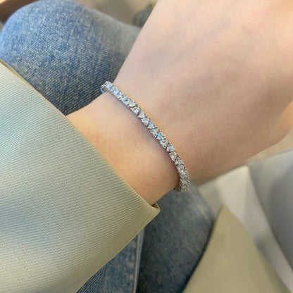 [Am jewelry]Dazzling Romantic Heart Shape Lover Bracelet