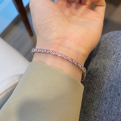 [Am jewelry]Dazzling Romantic Heart Shape Lover Bracelet