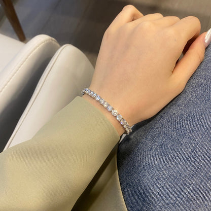 [Am jewelry]Ornate Sparkling Round Cut Wedding Bracelet