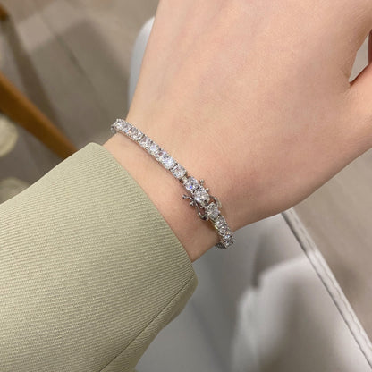[Am jewelry]Luxurious Ornate Round Cut Tennis Bracelet