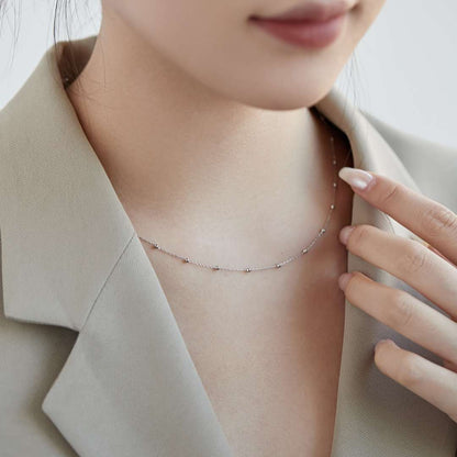 [Am jewelry]Small Bead Clavicle Chain Simple Necklace