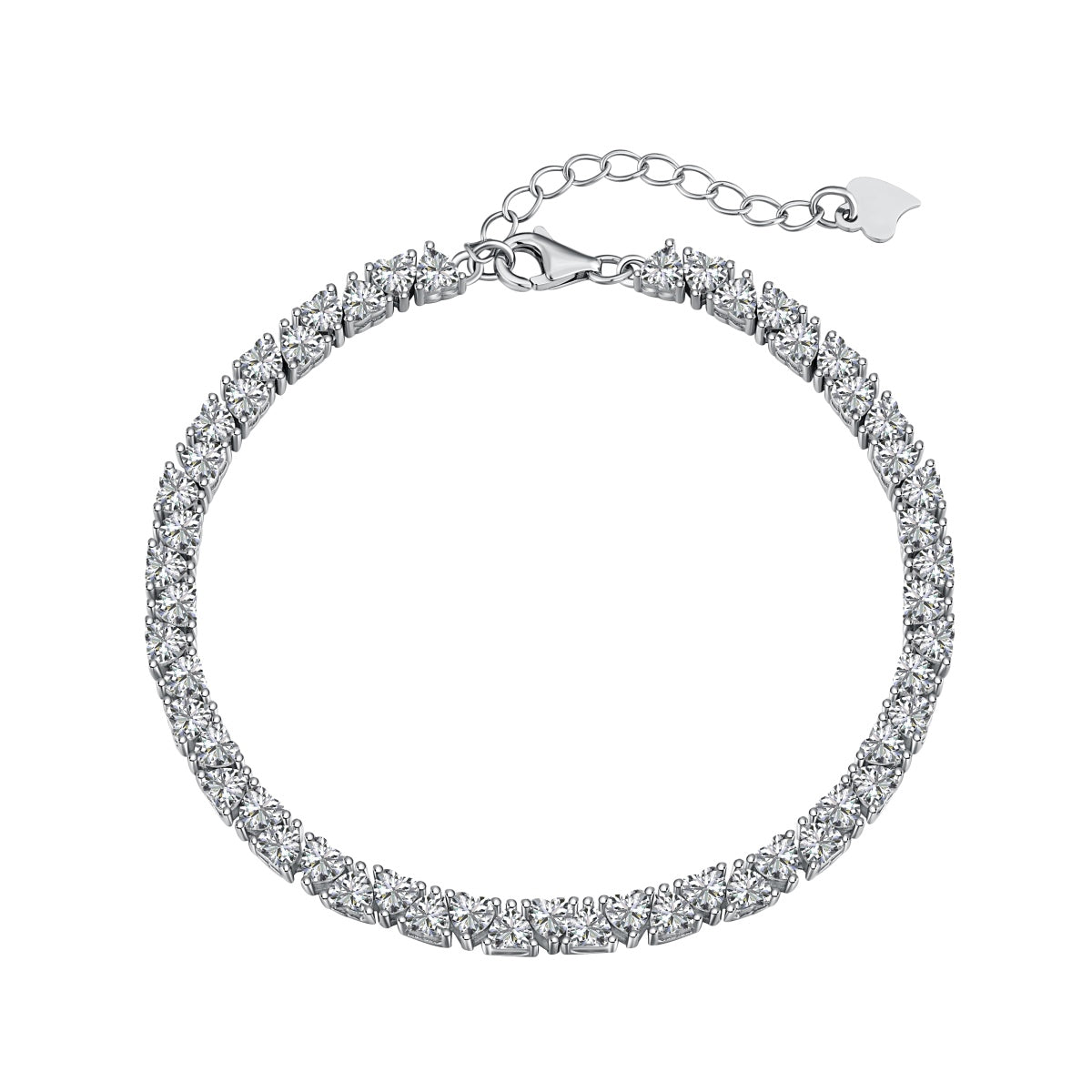 [Am jewelry]Dazzling Romantic Heart Shape Lover Bracelet