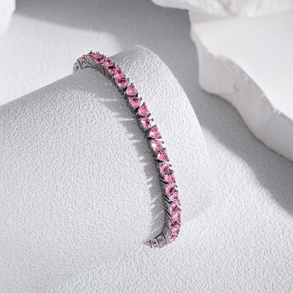 [Am jewelry]Dazzling Romantic Heart Shape Lover Bracelet