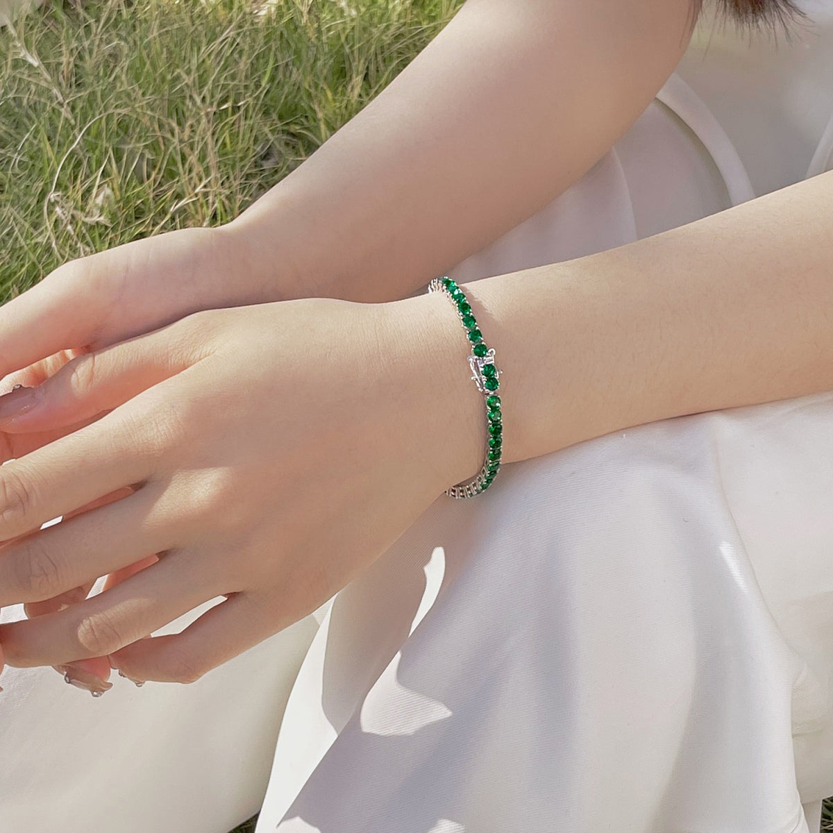 [Am jewelry]Radiant Colorful Round Cut Party Bracelet