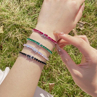 [Am jewelry]Radiant Colorful Round Cut Party Bracelet