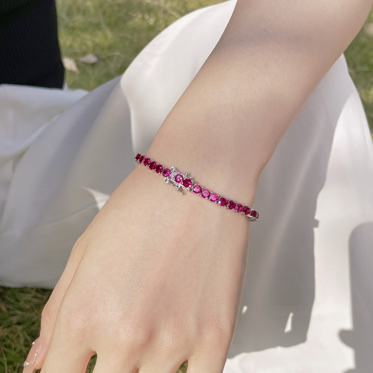 [Am jewelry]Radiant Colorful Round Cut Party Bracelet