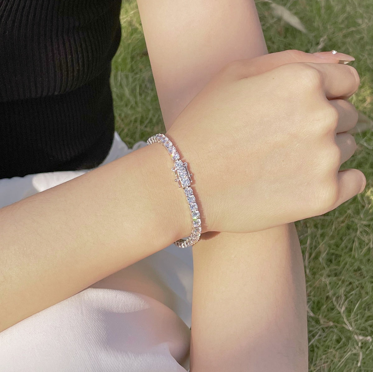 [Am jewelry]Radiant Colorful Round Cut Party Bracelet