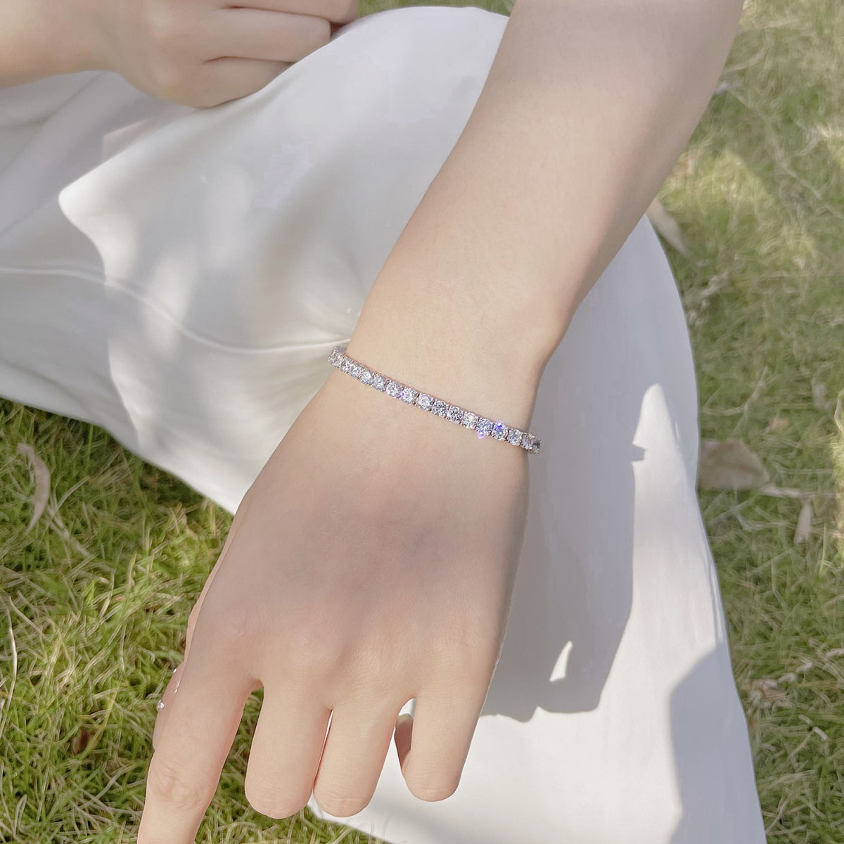 [Am jewelry]Radiant Colorful Round Cut Party Bracelet