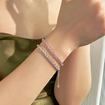 [Am jewelry]Dazzling Romantic Heart Shape Lover Bracelet