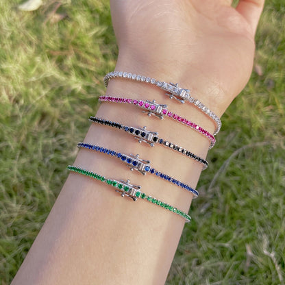 [Am jewelry]Radiant Colorful Round Cut Party Bracelet