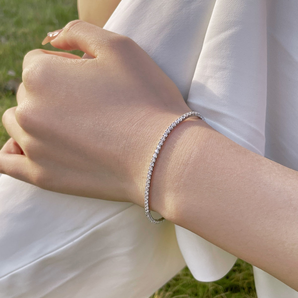 [Am jewelry]Radiant Colorful Round Cut Party Bracelet