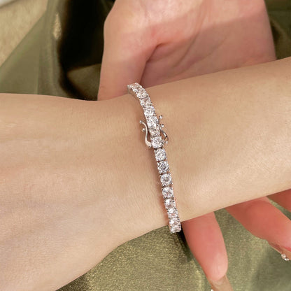 [Am jewelry]Luxurious Ornate Round Cut Tennis Bracelet