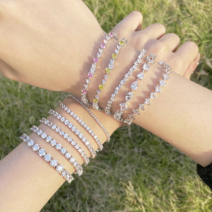 [Am jewelry]Luxurious Ornate Round Cut Tennis Bracelet