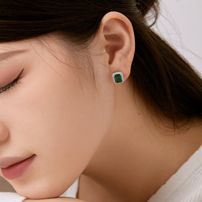 [Am jewelry]Luxurious Dainty Emerald Cut Banquet Earrings