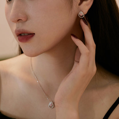 [Am jewelry]Sparkling Delicate Water Drop Shape Daily Earrings
