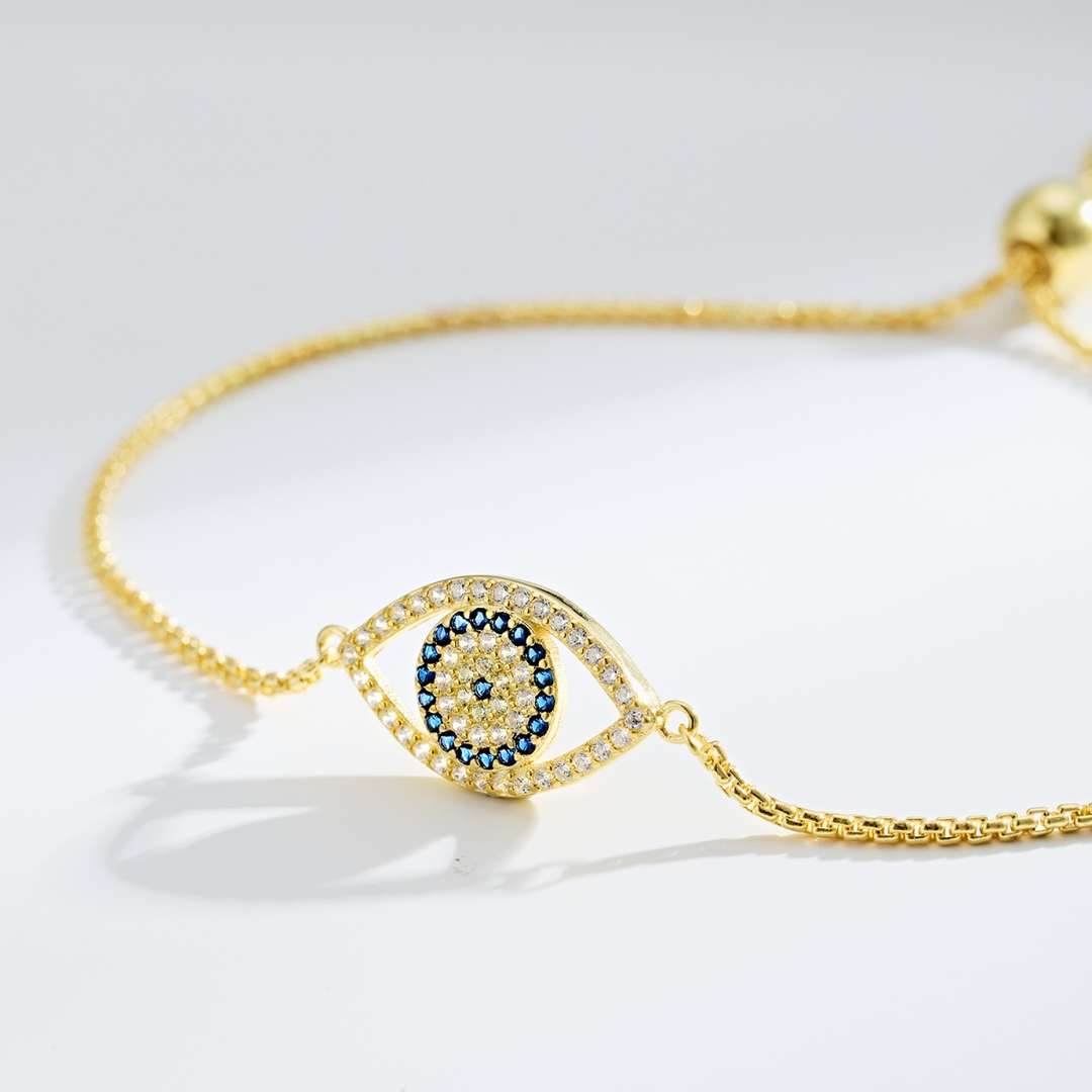 [Am jewelry]Dazzling Eye Shape Necklace