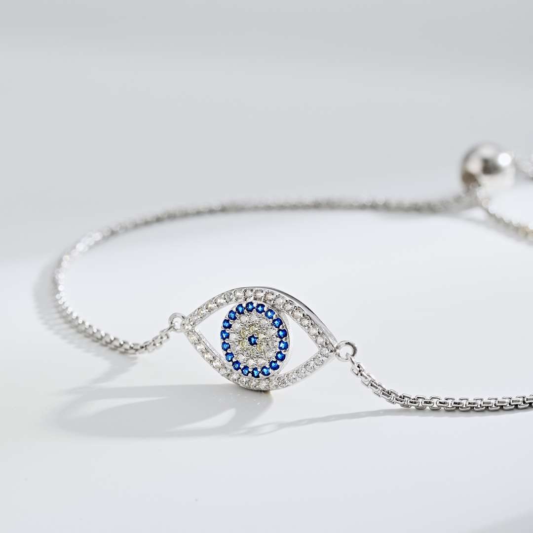 [Am jewelry]Dazzling Eye Shape Necklace