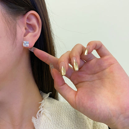 [Am jewelry]Ornate Square Shape Earrings