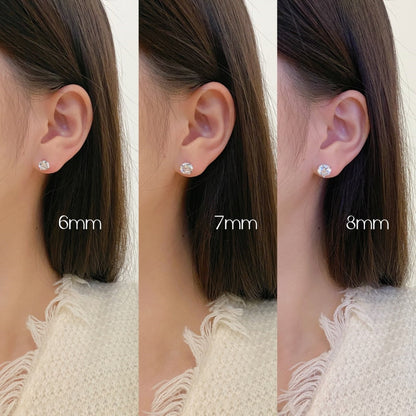 [Am jewelry]Dainty Round Shape Earrings