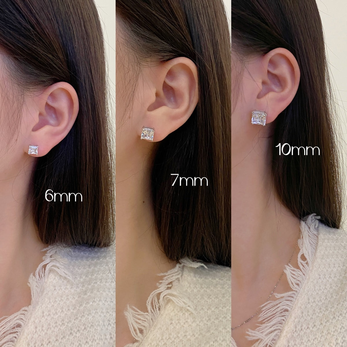 [Am jewelry]Delicate Square Shape Earrings