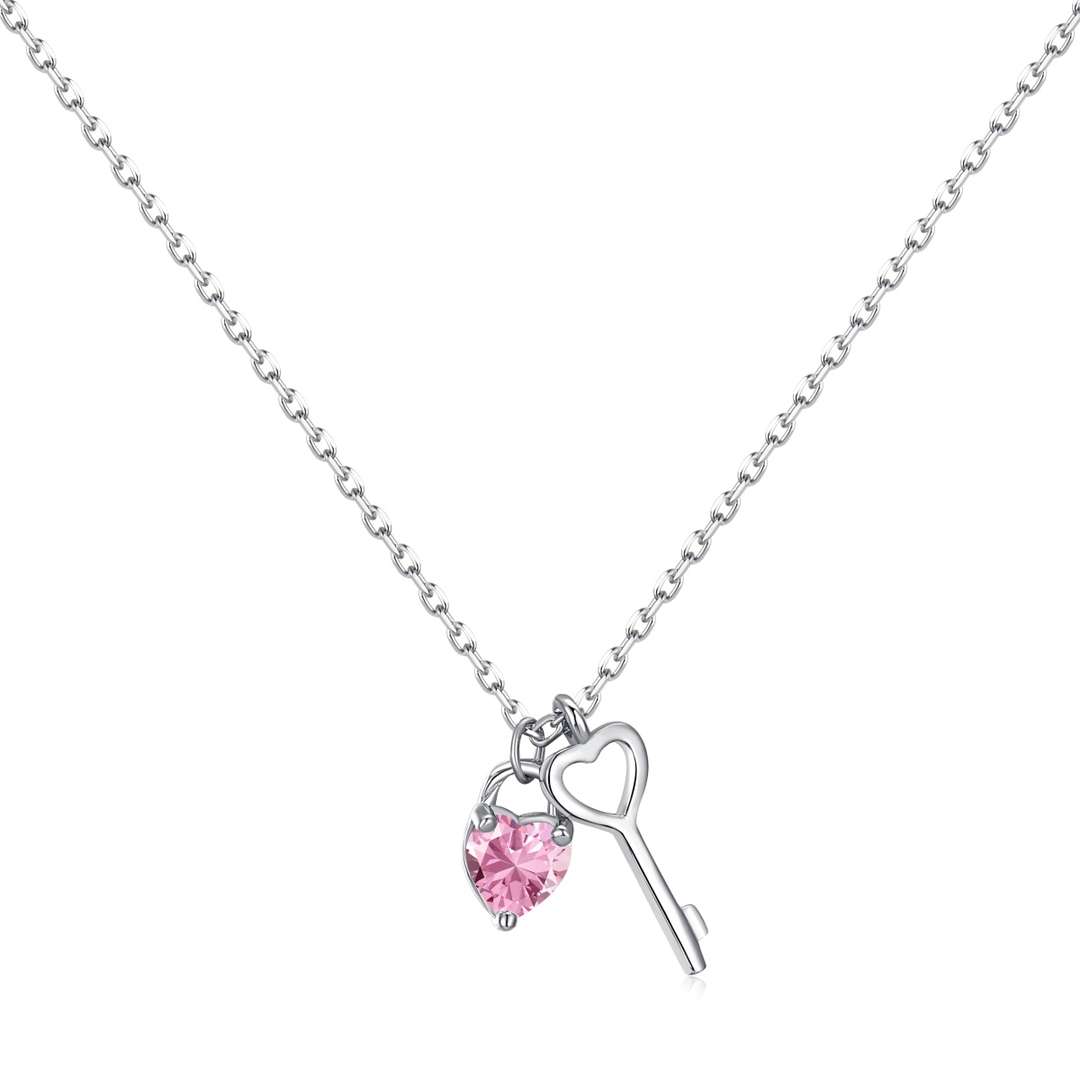 [Am jewelry]Unique Heart Shape Key Pendent Necklace