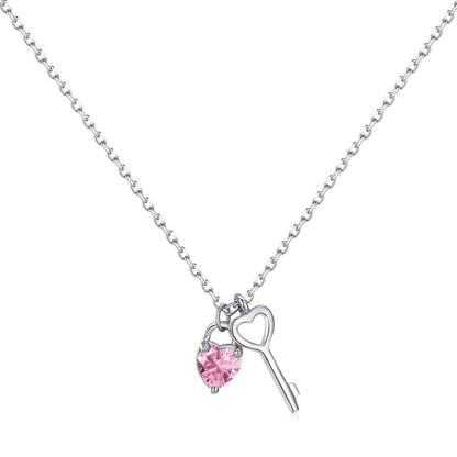 [Am jewelry]Unique Heart Shape Key Pendent Necklace