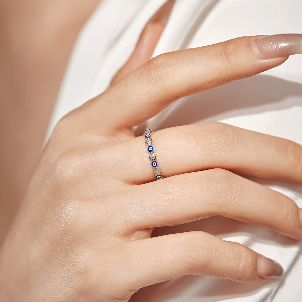 [Am jewelry]Radiant Colorful Round Shape Daily Ring