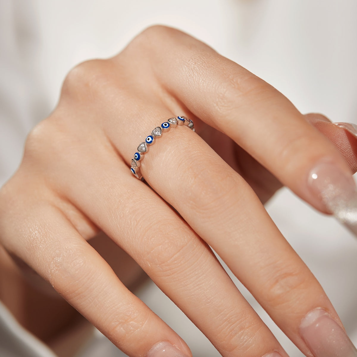 [Am jewelry]Radiant Colorful Round Shape Daily Ring