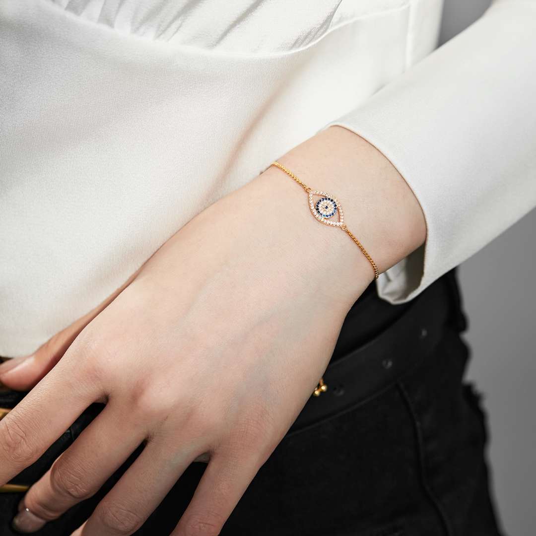 [Am jewelry]Dazzling Eye Shape Necklace
