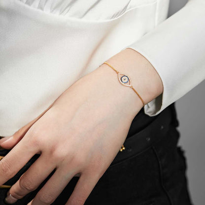 [Am jewelry]Dazzling Eye Shape Necklace