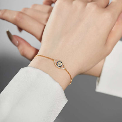 [Am jewelry]Dazzling Eye Shape Necklace