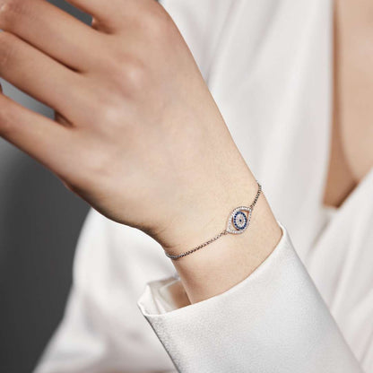 [Am jewelry]Dazzling Eye Shape Necklace