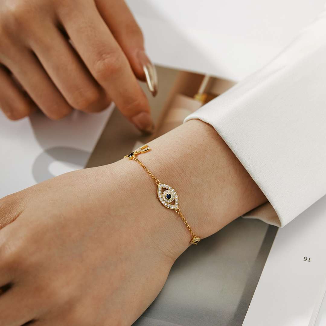 [Am jewelry]Dainty Eye Shape Necklace