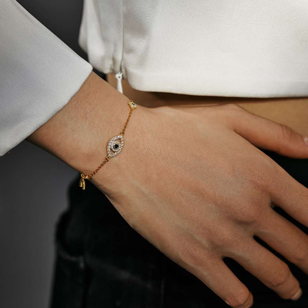 [Am jewelry]Dainty Eye Shape Necklace