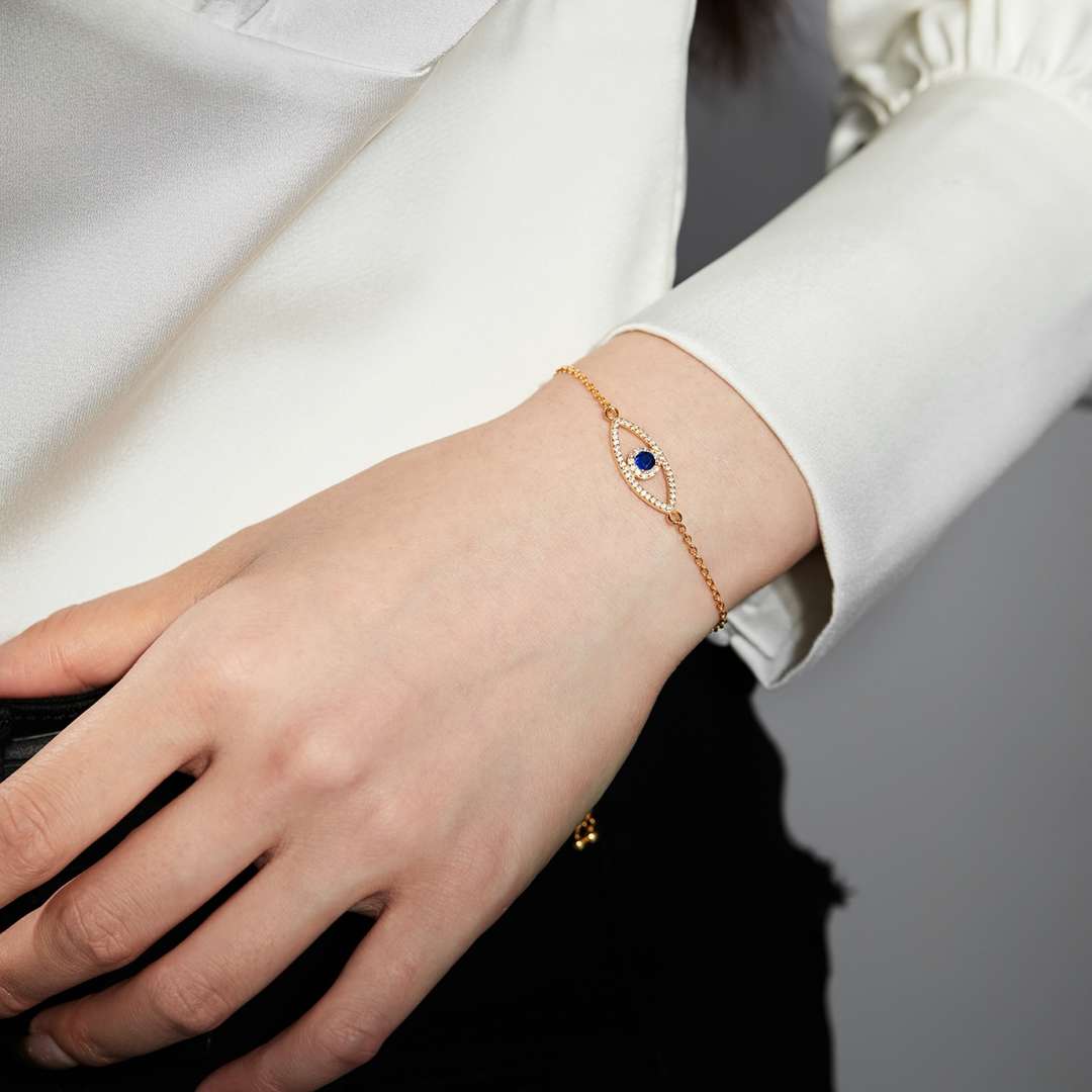[Am jewelry]Devil's Eye Hollow Design Bracelet