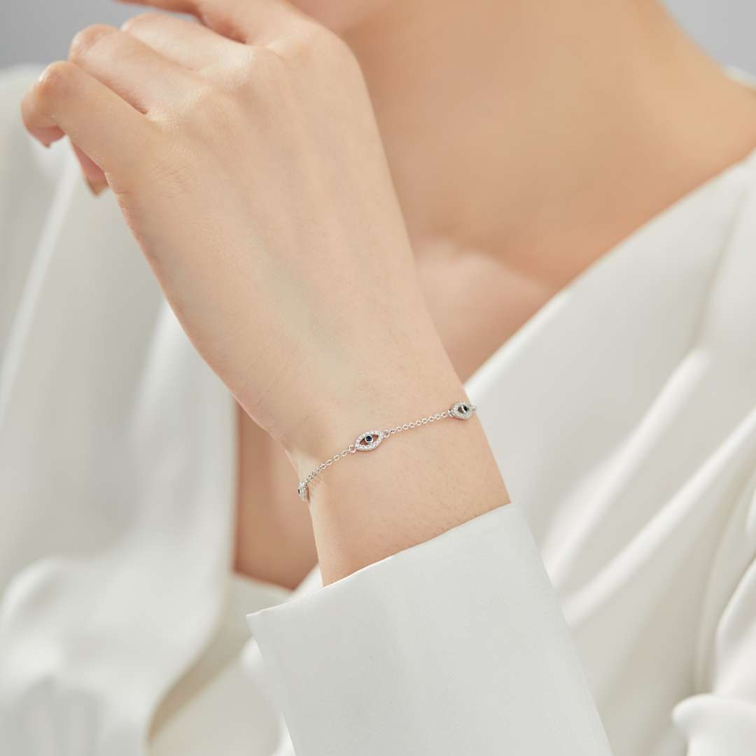 [Am jewelry]Evil Eye Shape Pendent Necklace