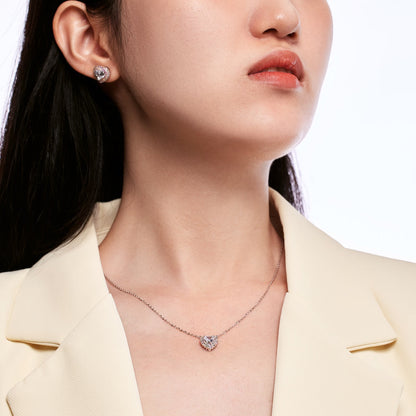 [Am jewelry]Dazzling Heart Shape Lover Earrings