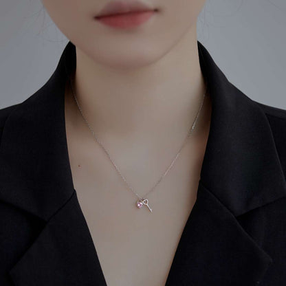 [Am jewelry]Unique Heart Shape Key Pendent Necklace