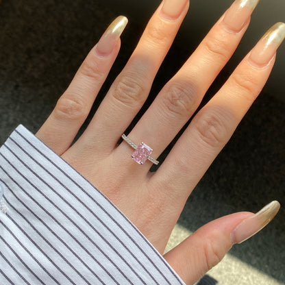 [Am jewelry]2.0 Carat Dazzling Sparkling Radiant Cut Party Ring