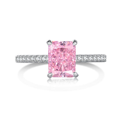 [Am jewelry]2.0 Carat Dazzling Sparkling Radiant Cut Party Ring
