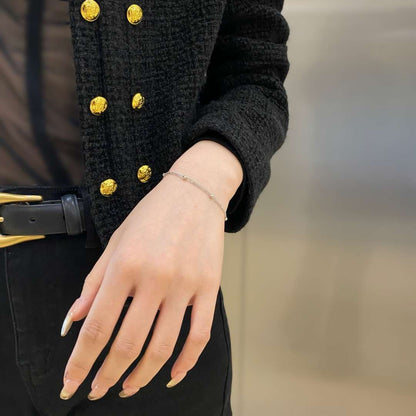 [Am jewelry]Delicate Bead Double Layer Bracelet