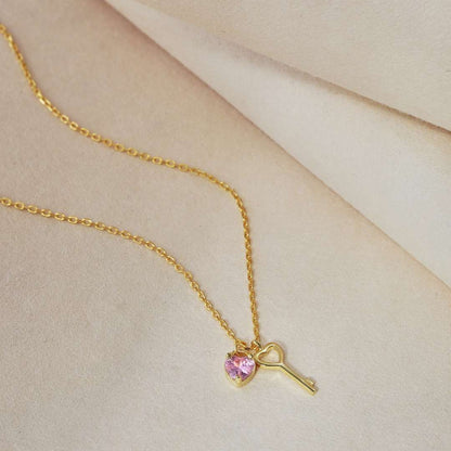 [Am jewelry]Unique Heart Shape Key Pendent Necklace