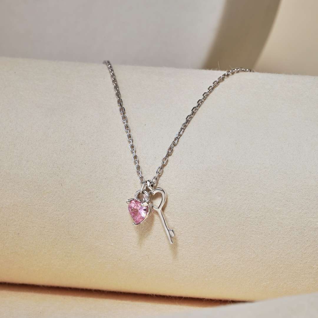 [Am jewelry]Unique Heart Shape Key Pendent Necklace